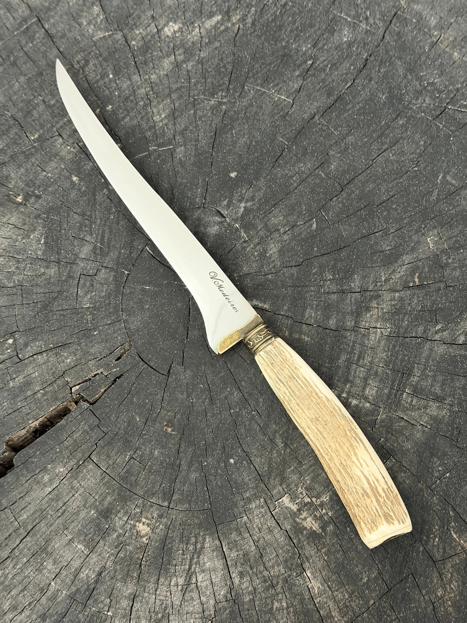 8" Boning Knife, Deer Antler, SS420 - 200mm