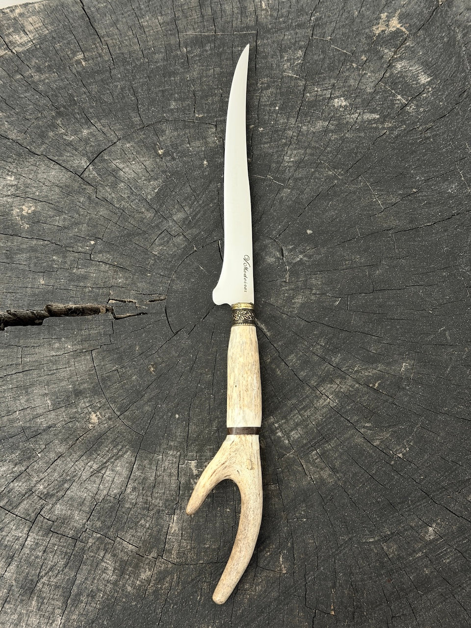 8" Boning Knife, Deer Antler Galheta, SS420 - 200mm