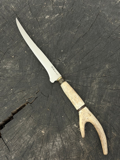 8" Boning Knife, Deer Antler Galheta, SS420 - 200mm