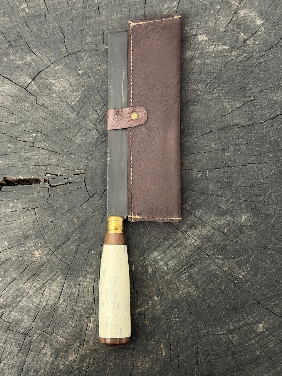 8" Chefs Cleaver, Ostrich Bone, SS440 - 200mm