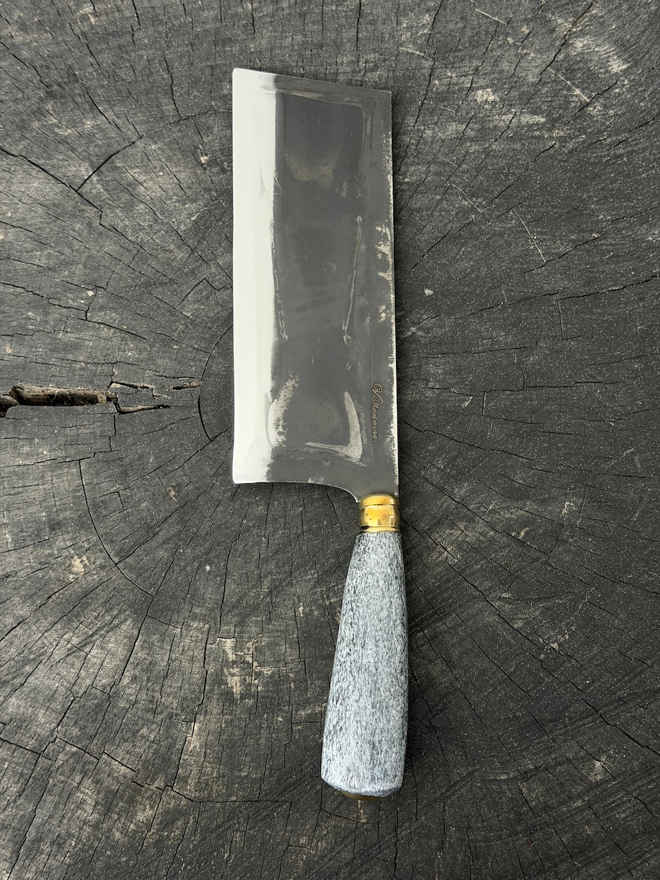 8" Chefs Cleaver, Whale Rib Bone, SS440 - 200mm