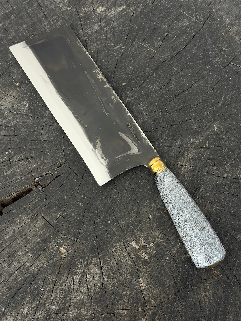 8" Chefs Cleaver, Whale Rib Bone, SS440 - 200mm