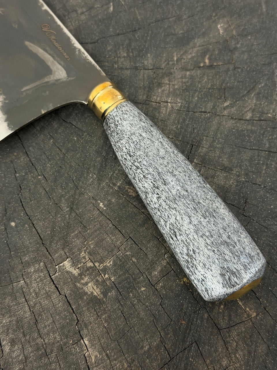 8" Chefs Cleaver, Whale Rib Bone, SS440 - 200mm