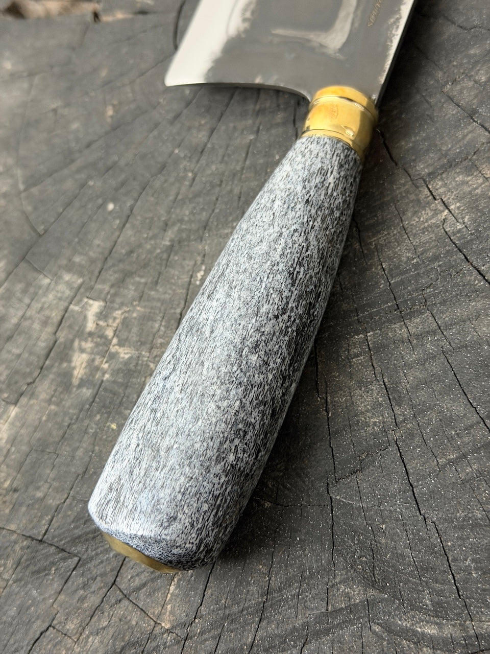 8" Chefs Cleaver, Whale Rib Bone, SS440 - 200mm