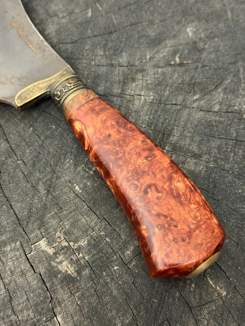 7" Cutelo Wild Cleaver, Inferno Custom Block, RSS440 - 180mm