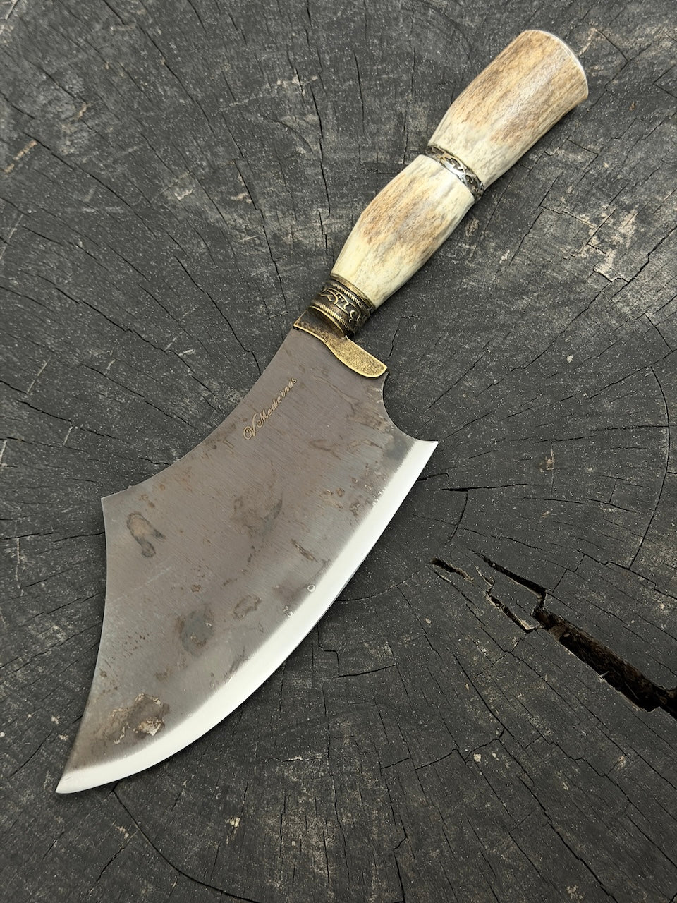 7" Cutelo Wild Cleaver, Deer Antler, RSS440 - 180mm