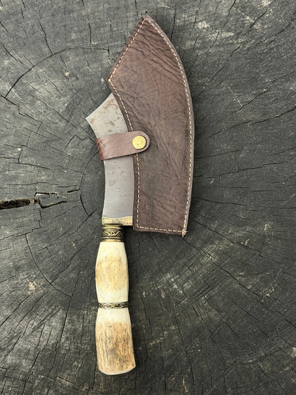 7" Cutelo Wild Cleaver, Deer Antler, RSS440 - 180mm
