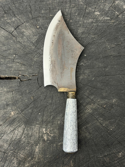 7" Cutelo Wild Cleaver, Whale Rib Bone, RSS440 - 180mm