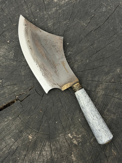 7" Cutelo Wild Cleaver, Whale Rib Bone, RSS440 - 180mm