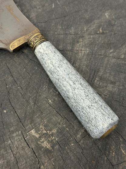7" Cutelo Wild Cleaver, Whale Rib Bone, RSS440 - 180mm