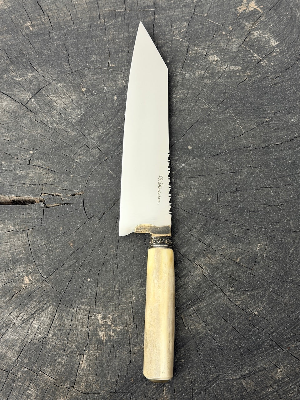 9" Bunka Pro Knife, Ostrich Bone, SS440 - 220mm