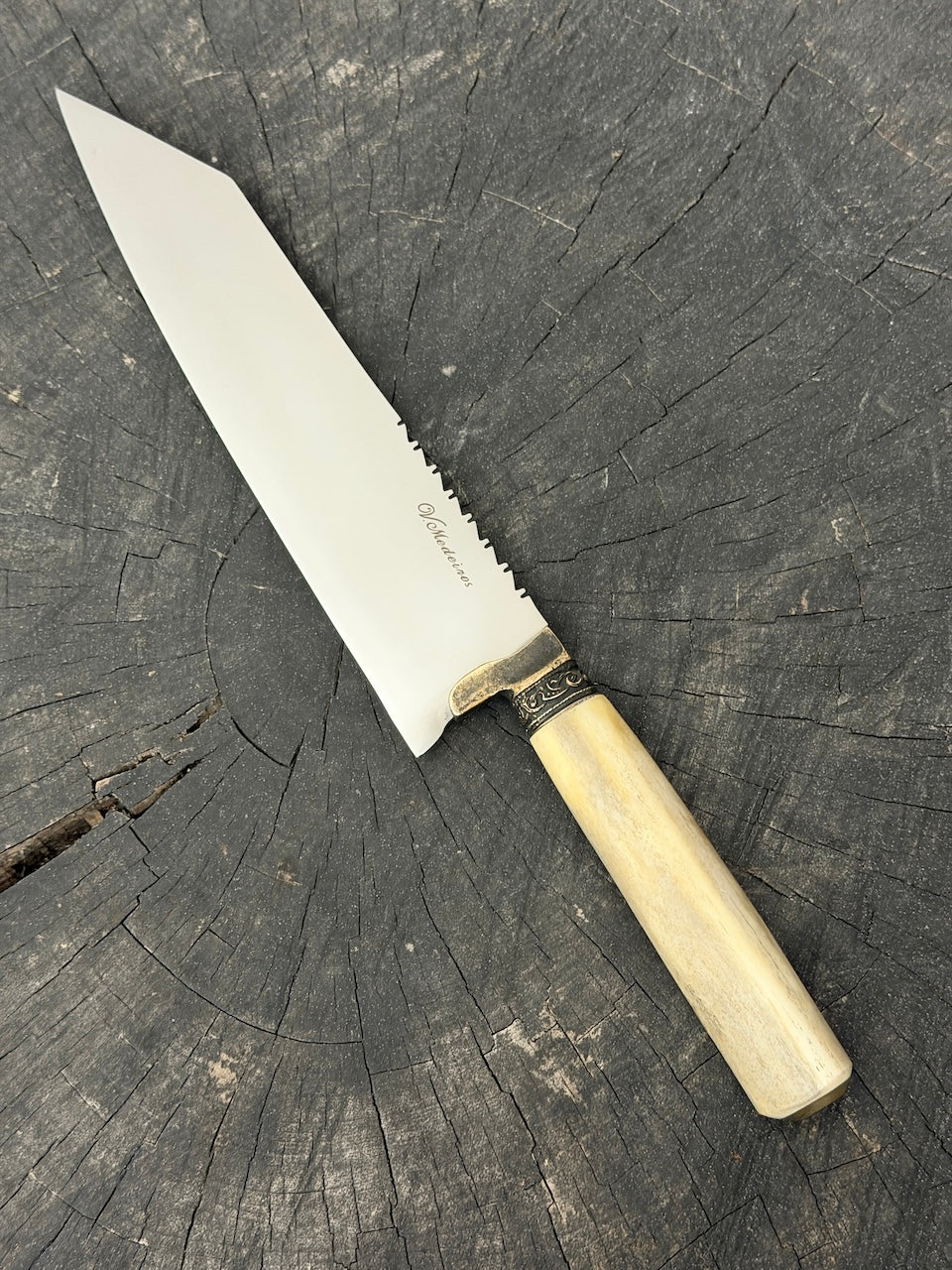 9" Bunka Pro Knife, Ostrich Bone, SS440 - 220mm