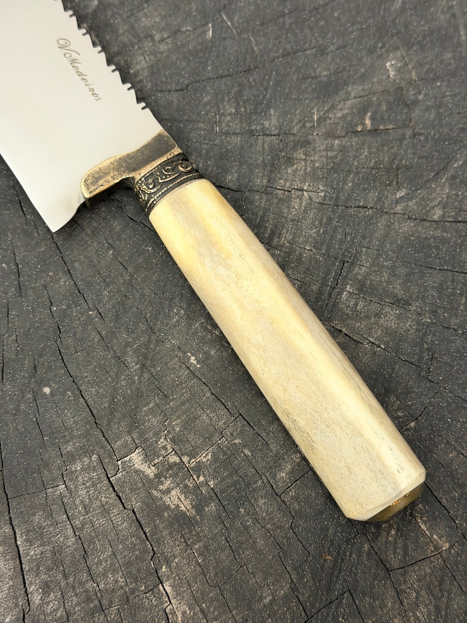 9" Bunka Pro Knife, Ostrich Bone, SS440 - 220mm