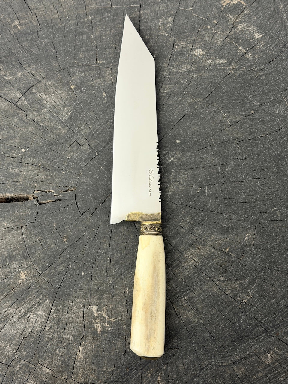 9" Bunka Pro Knife, Ostrich Bone, SS440 - 220mm