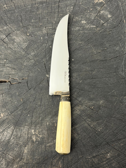 8" Artisan Knife, Ostrich Bone, SS440 - 190mm