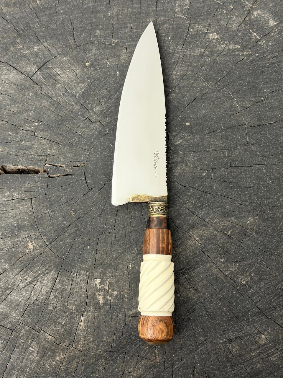 8" Picanha Chef Knife, Ostrich Bone, SS440 - 200mm