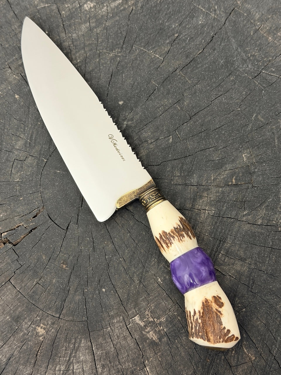 8" Picanha Chef Knife, Deer Antler, SS440 - 200mm