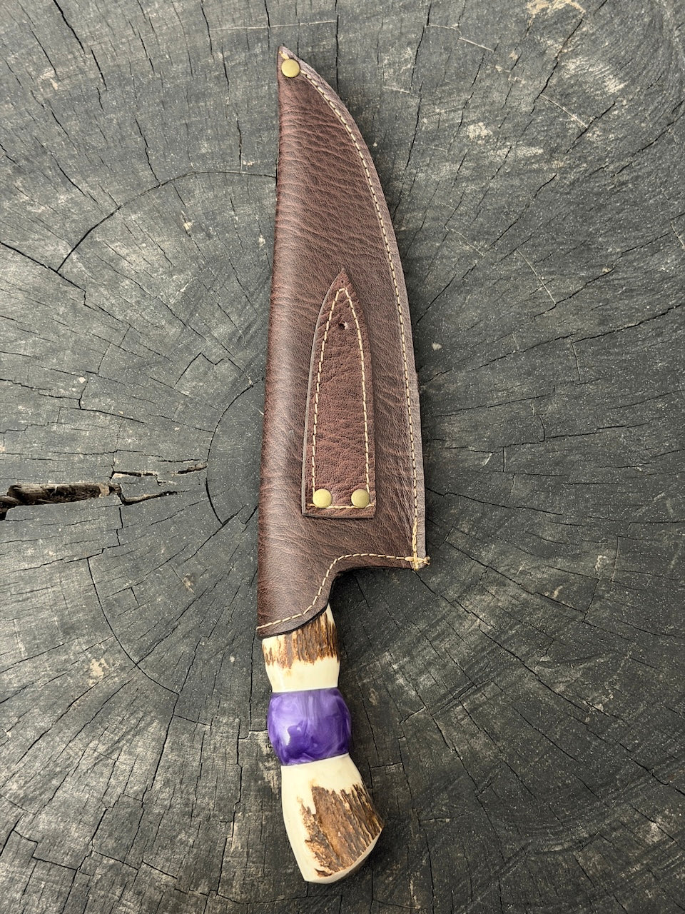 8" Picanha Chef Knife, Deer Antler, SS440 - 200mm