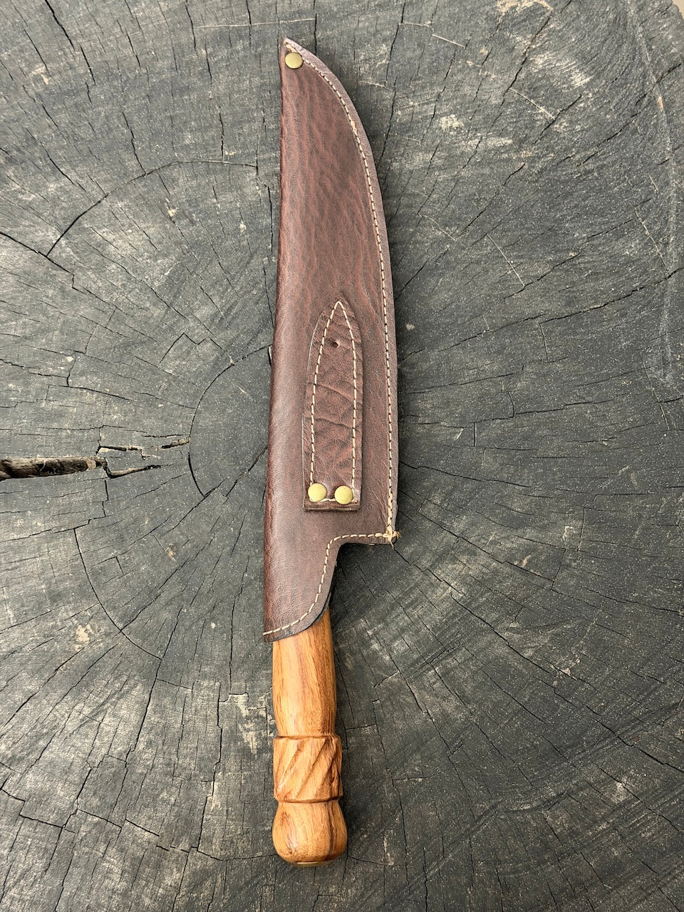 9" Artisan BBQ Knife, Cumaru Hardwood, SS440 - 230mm