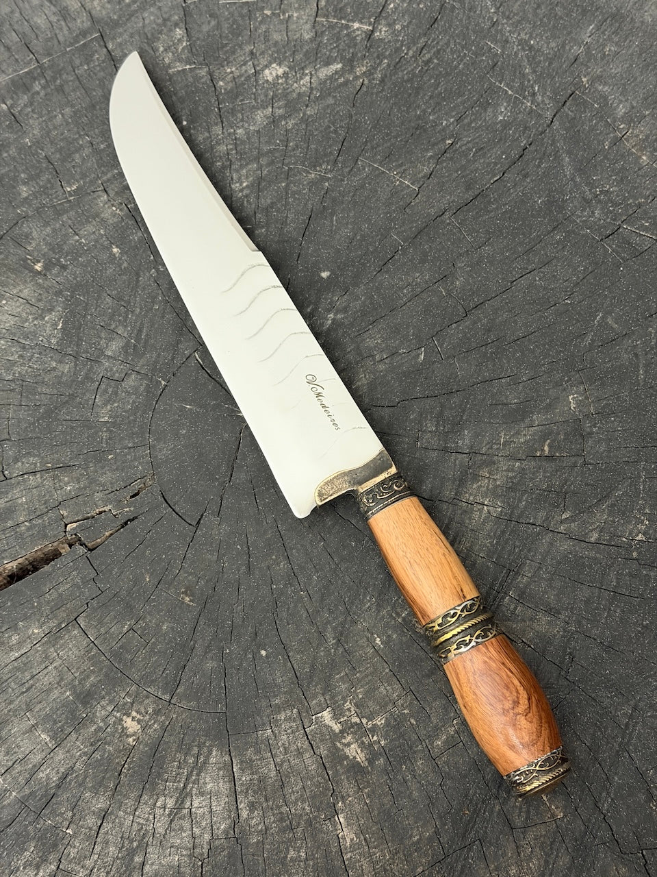 9" Artisan BBQ Knife, Brauninha Hardwood, SS440 - 230mm