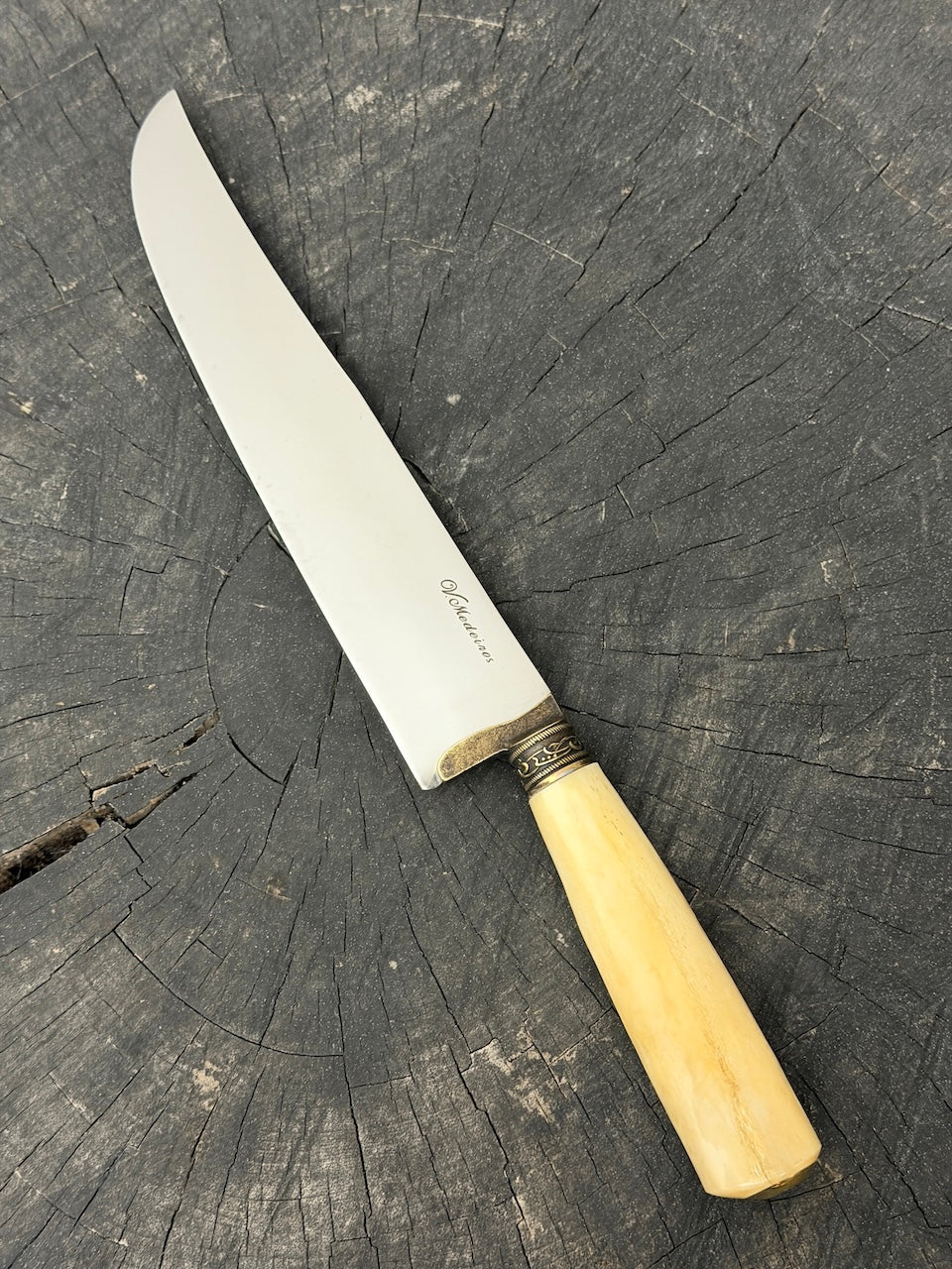 9" Artisan BBQ Knife, Ostrich Bone, SS440 - 230mm