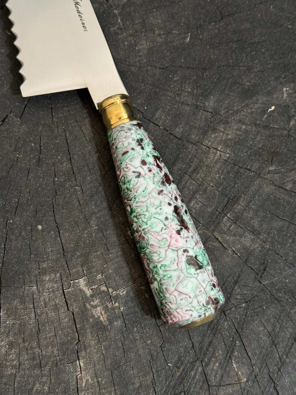 8&quot; Bread &amp; Roast Knife, Custom Block, SS420c - 200mm