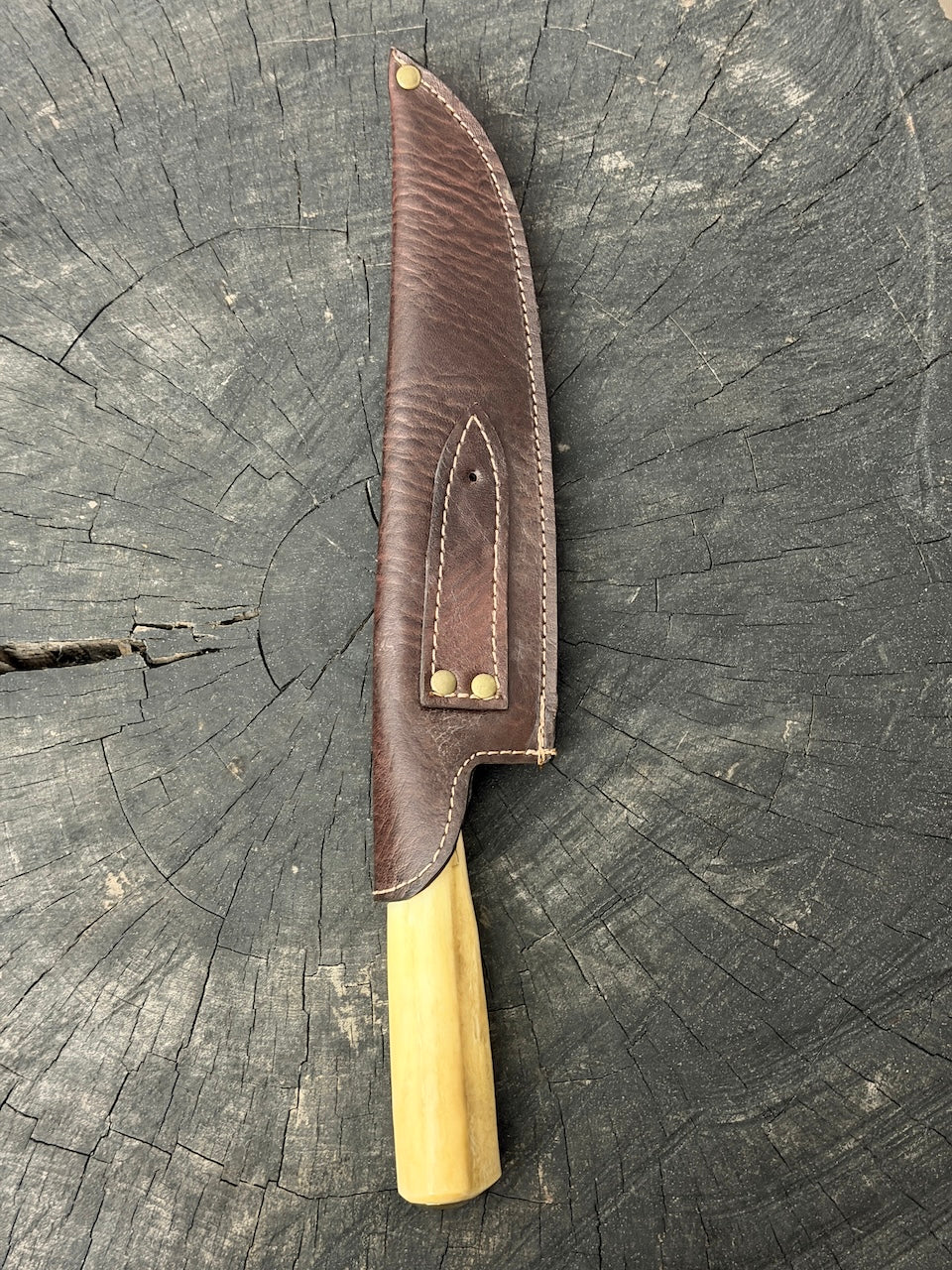 9" Artisan BBQ Knife, Ostrich Bone, SS440 - 230mm