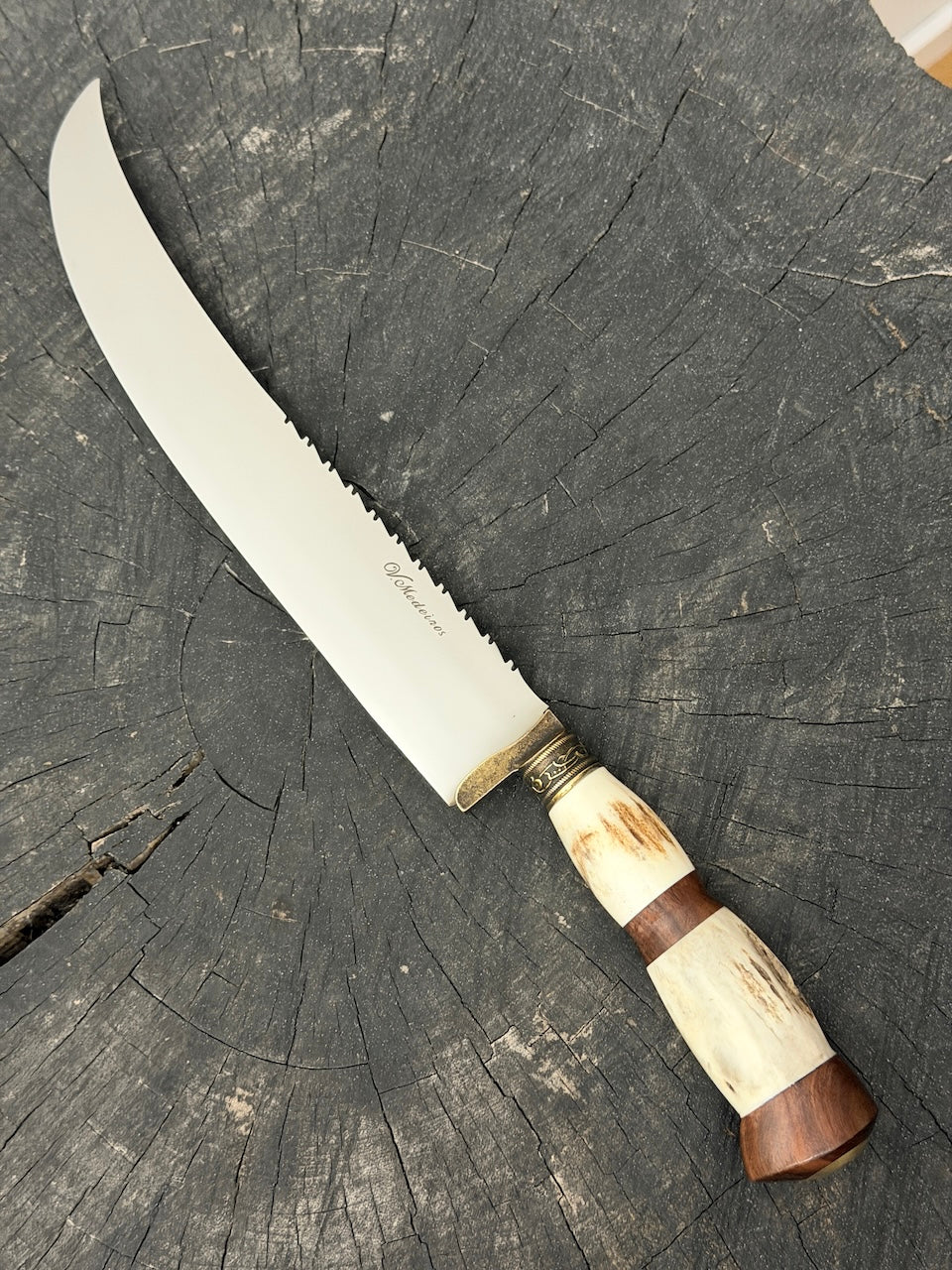 10" Butchers Knife, Deer Antler, SS440 - 250mm