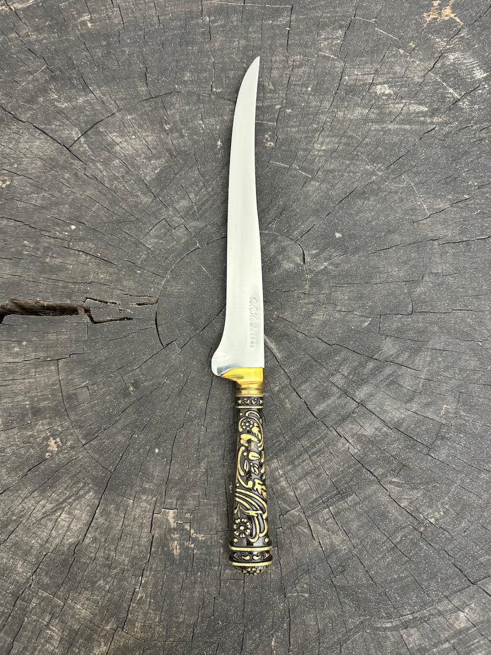 8&quot; Boning Knife, Brass Handle, SS420 - 200mm