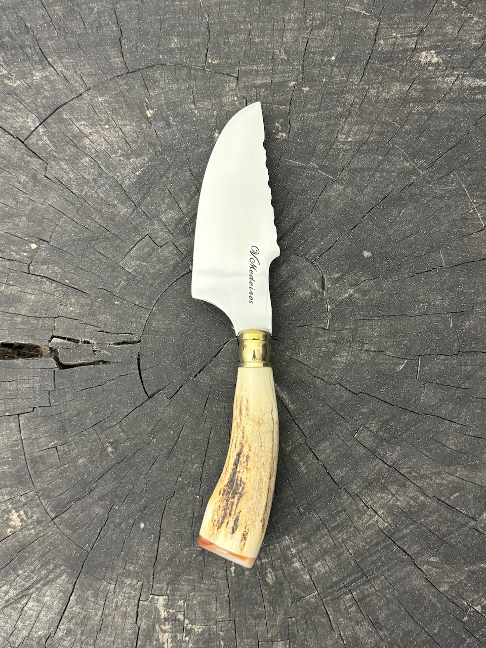 4” Skinner Knife, Deer Antler - SS420 - 105mm