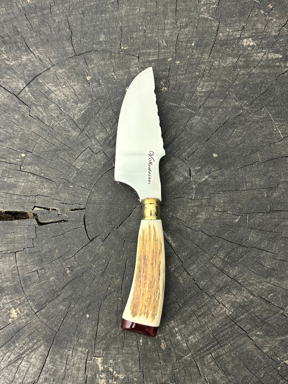 4” Skinner Knife, Deer Antler - SS420 - 105mm