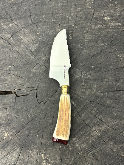 4” Skinner Knife, Deer Antler - SS420 - 105mm
