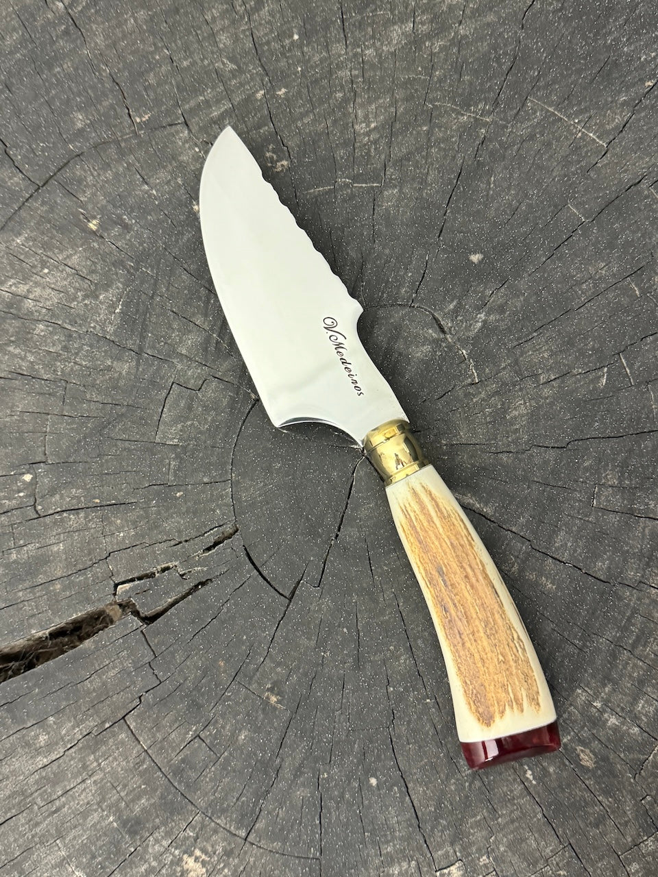 4” Skinner Knife, Deer Antler - SS420 - 105mm
