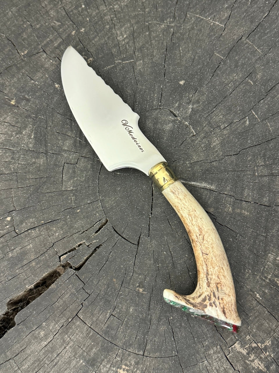 4” Skinner Knife, Deer Antler - SS420 - 105mm