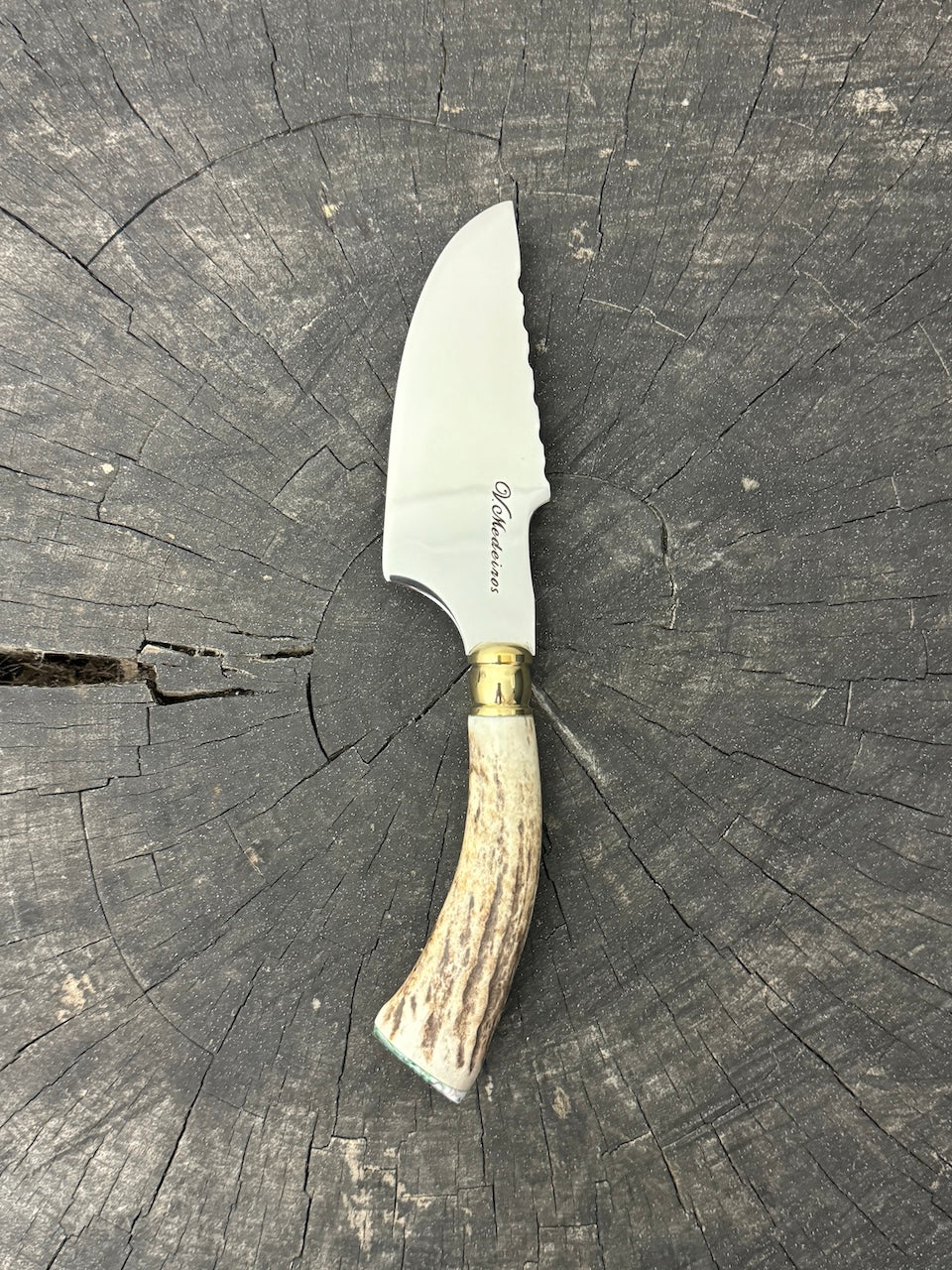 4” Skinner Knife, Deer Antler - SS420 - 105mm