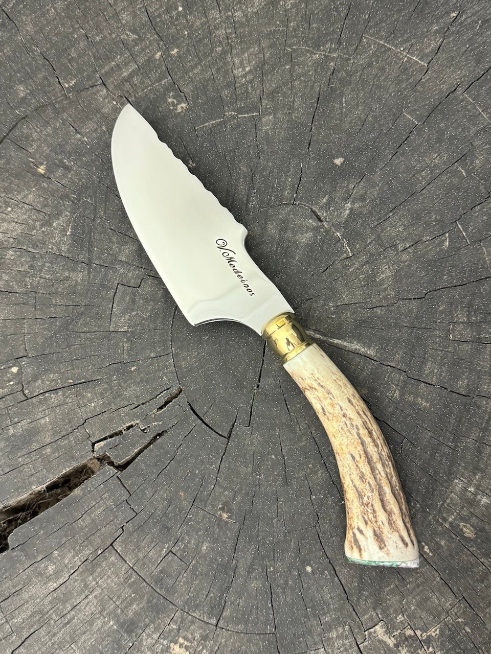4” Skinner Knife, Deer Antler - SS420 - 105mm