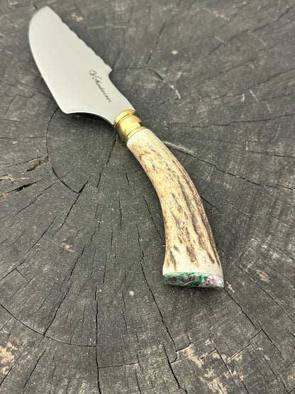 4” Skinner Knife, Deer Antler - SS420 - 105mm