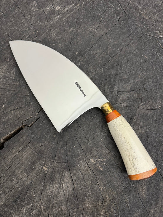 8" Cutelo / Cleaver, Ostrich Bone, SS440 - 190mm