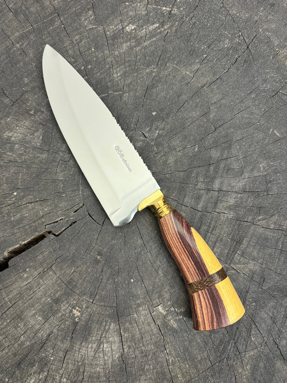 8&quot; Picanha Chef Knife, Native Hardwood, SS440 - 200mm