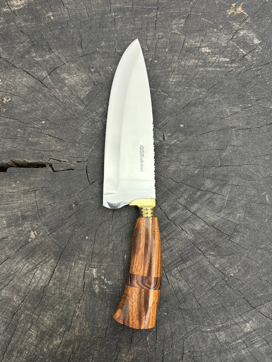 8" Picanha Chef Knife, Native Hardwood, SS440 - 200mm