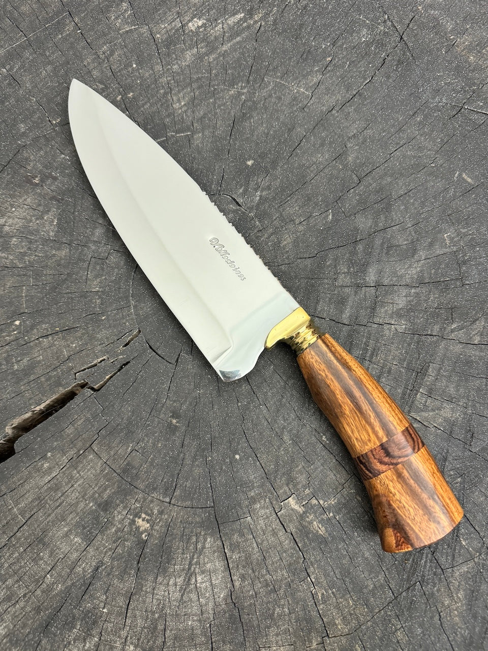 8&quot; Picanha Chef Knife, Native Hardwood, SS440 - 200mm