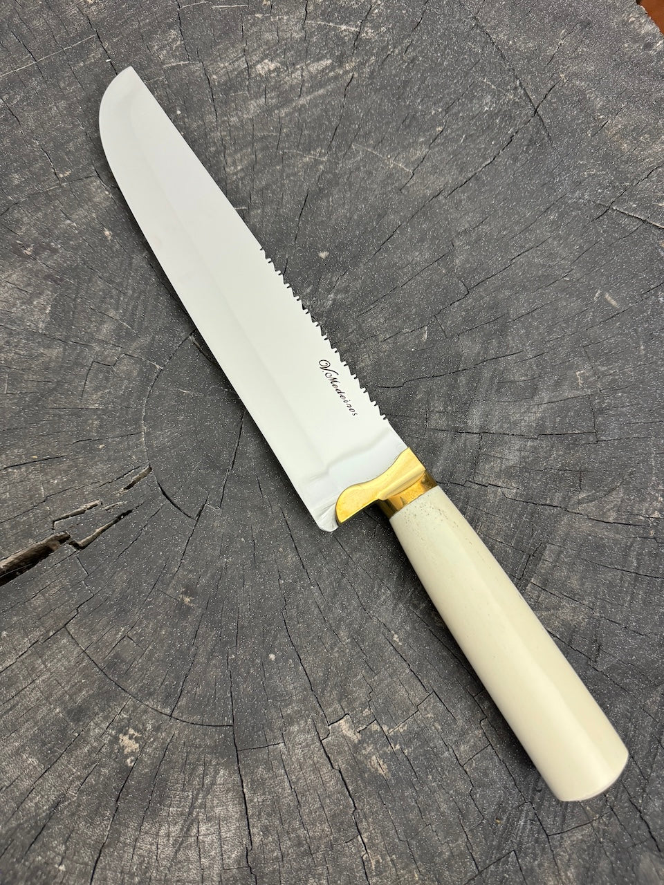 9&quot; Artisan BBQ Knife, Ostrich Bone, RSS440 - 230mm