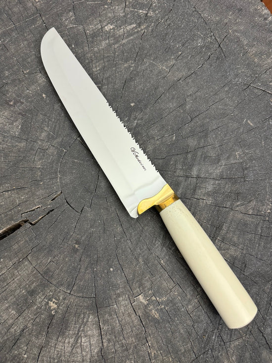 9" Artisan BBQ Knife, Ostrich Bone, RSS440 - 230mm