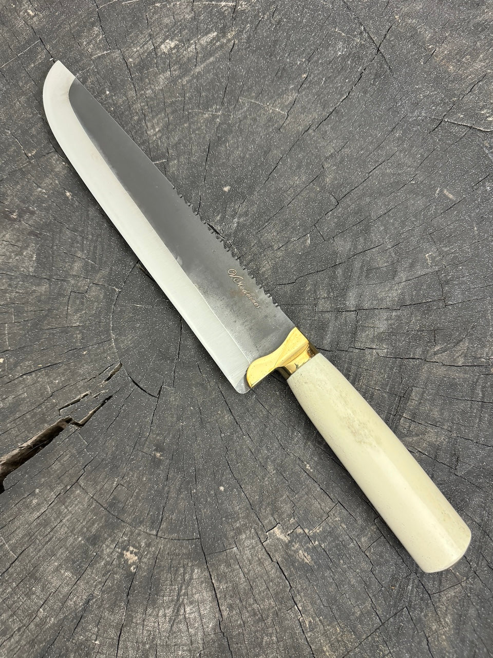 9&quot; Artisan BBQ Knife, Ostrich Bone, RSS440 - 230mm