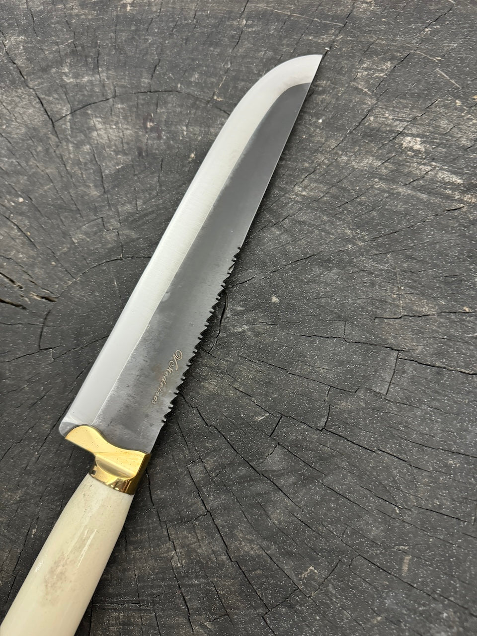 9&quot; Artisan BBQ Knife, Ostrich Bone, RSS440 - 230mm