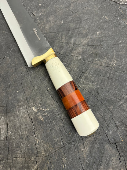 9&quot; Artisan BBQ Knife, Ostrich Bone, RSS440 - 230mm