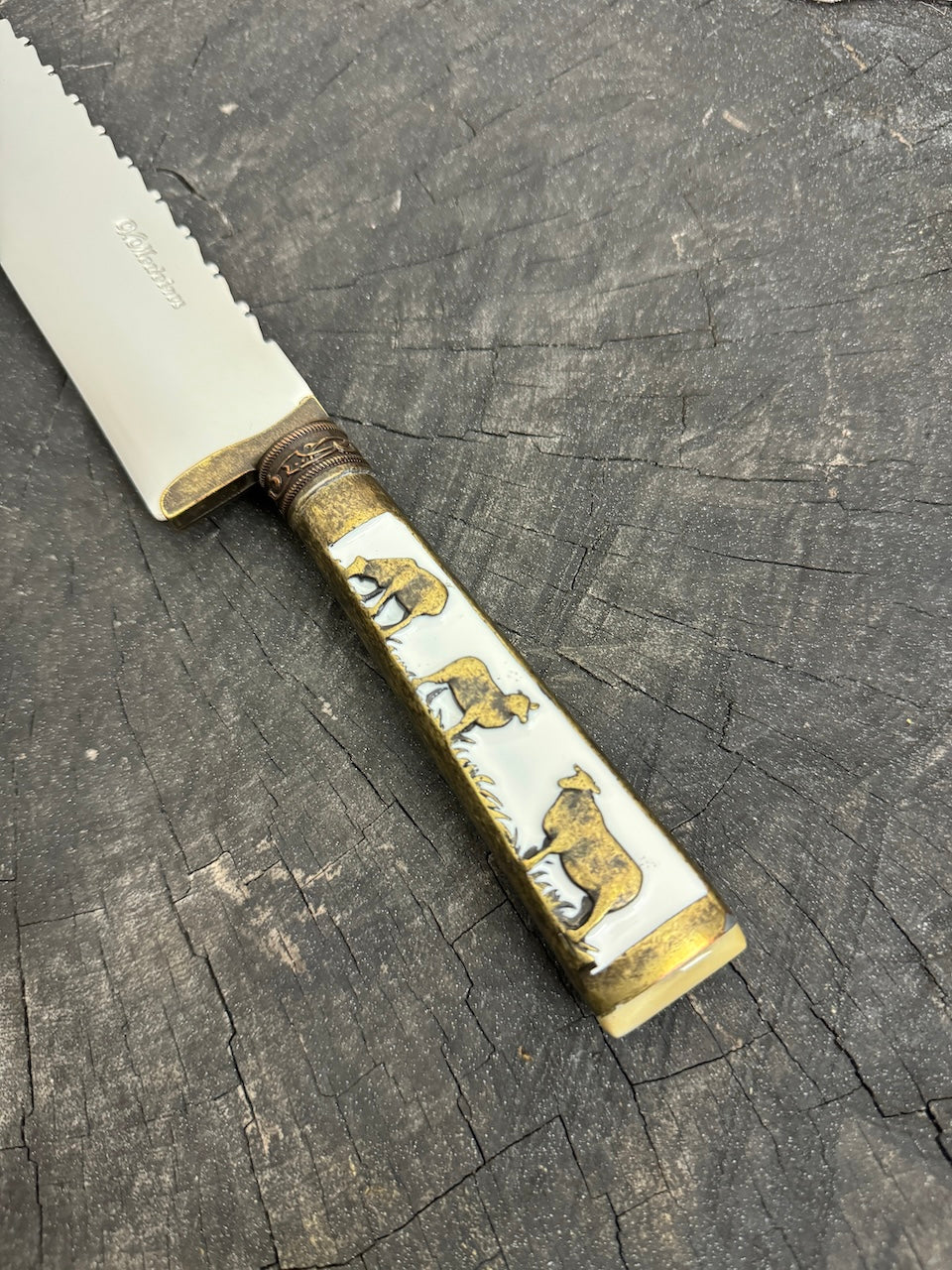 10&quot; Chef Knife, Brass Handle, SS420 - 250mm