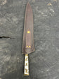 10" Chef Knife, Brass Handle, SS420 - 250mm