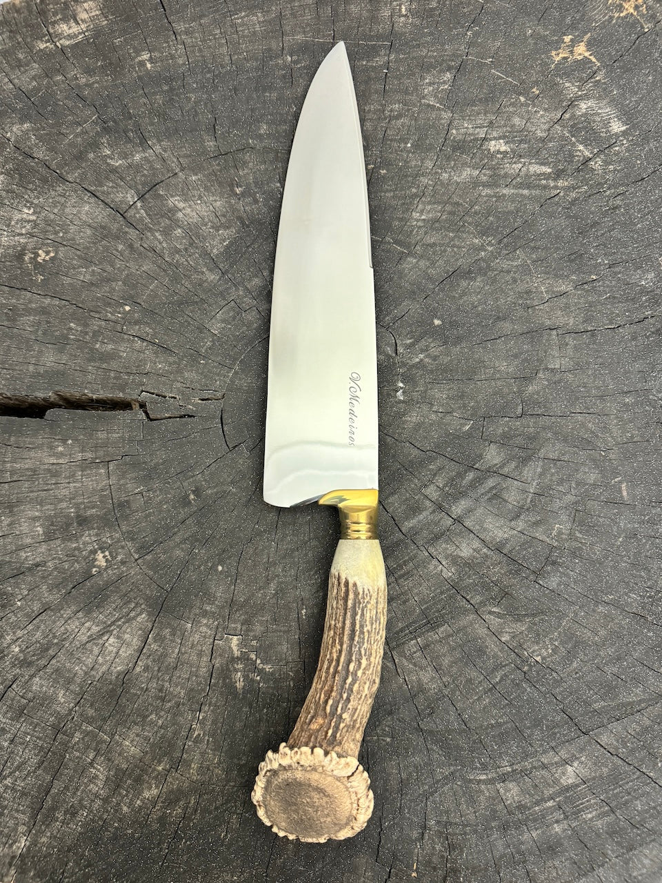 10&quot; Chef Picanha Knife, Deer Antler, SS440 - 250mm