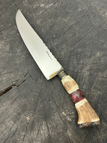 8&quot; Artisan Knife, Deer Antler, SS440 - 210mm